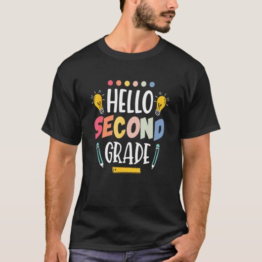 T-shirt Hello Second Grade Team 2nd Grade Back to School T (Devant)