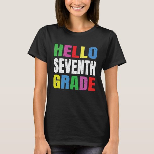 T-shirt Hello Seventh Grade 7th Grade Gifts Back to School (Devant)