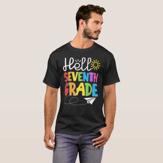 T-shirt Hello Seventh Grade Fun 7Th Grade Backto School    (Devant entier)