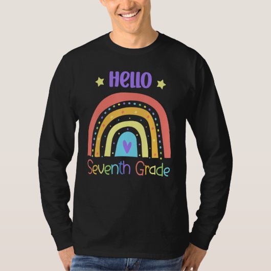 T-shirt Hello Seventh Grade Rainbow Team 7th Grade (Devant)