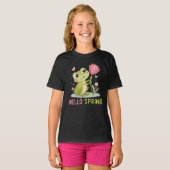 T-shirt Hello Spring Frog, Nature Lover (Devant entier)