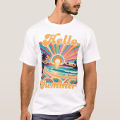 T-shirt Hello Summer Retro Graphic (Devant)