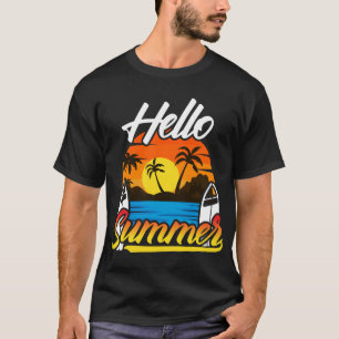 T-shirt Hello Summer Sunset Design