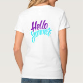 T-shirt Hello Summer Vibrant Design de script (Dos)