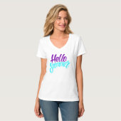 T-shirt Hello Summer Vibrant Design de script (Devant entier)