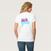 T-shirt Hello Summer Vibrant Design de script (Dos entier)