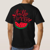 T-shirt Hello Summer Watermelon Slice Design (Dos)