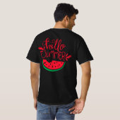 T-shirt Hello Summer Watermelon Slice Design (Dos entier)