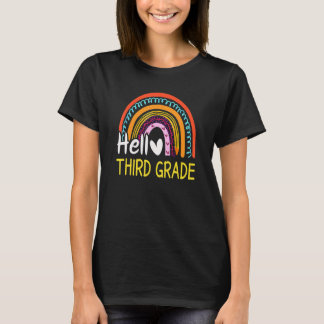 T-shirt Hello Third Grade Team 3rd Graderainbow Welcome Ba