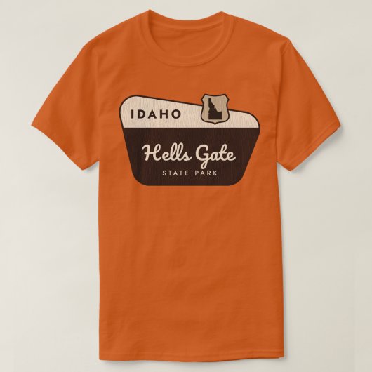 T-shirt Hells Gate State Park Idaho Affiche de bienvenue (Design devant)