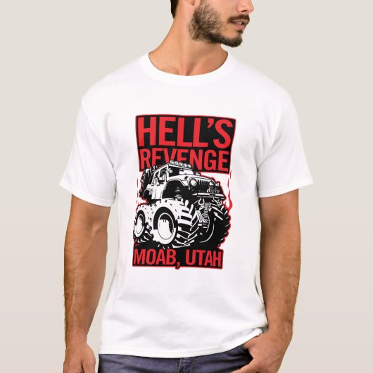 T-shirt Hell's Revenge Moab Utah Off Road 4x4 Adventure (Devant)
