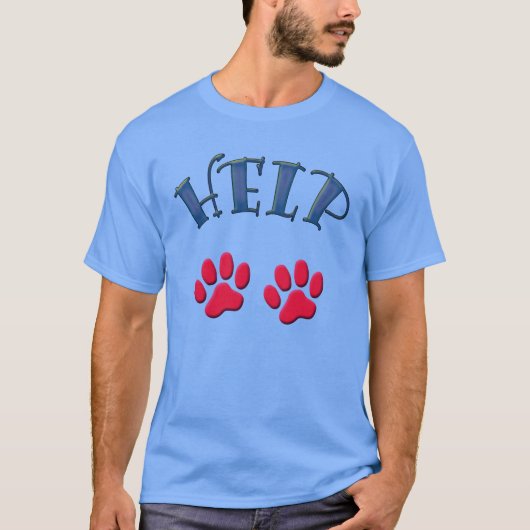T-shirt HELP animals -. - (Devant)