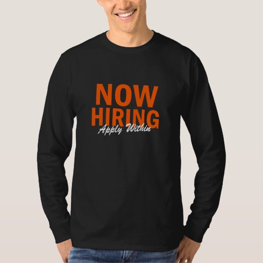 T-shirt Help Wanted Now Hiring (Devant)