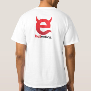 T-Shirt Helvetica « e » maléfique