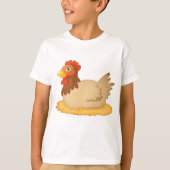 T-shirt Hen assis sur le nid mûre animal de ferme (Devant)