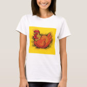 T-shirt Hen on Nest Bright Farmyard Chicken (Devant)