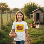 T-shirt Hen on Nest Bright Farmyard Chicken