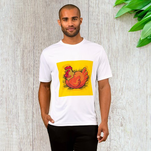 T-shirt Hen on Nest Bright Farmyard Chicken