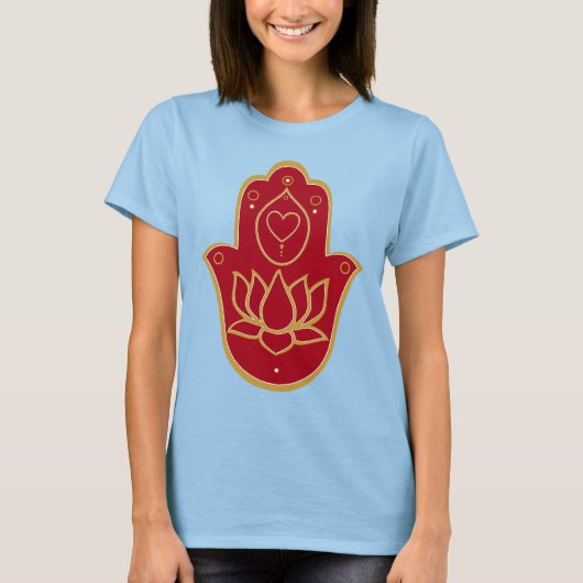 T-shirt Henna Hamsa Lotus (Devant)
