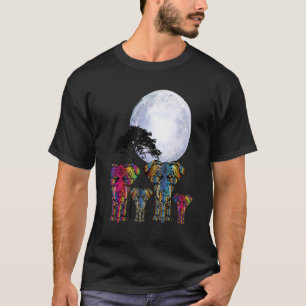 T-shirt Henné Eléphant Africain Stylish Artiste Save The E