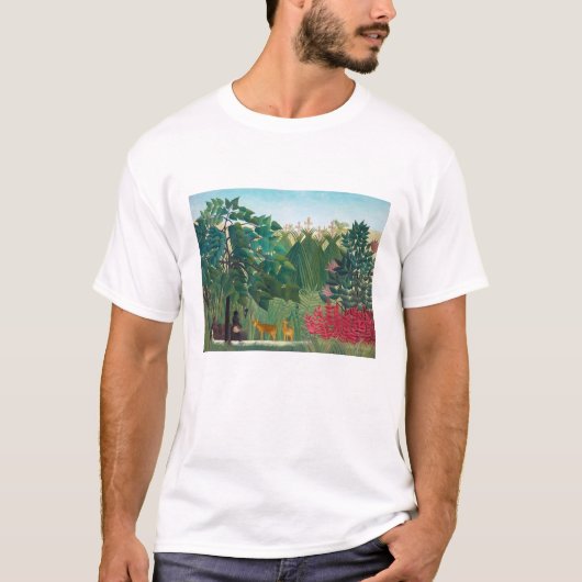T-shirt Henri Rousseau - La cascade (Devant)