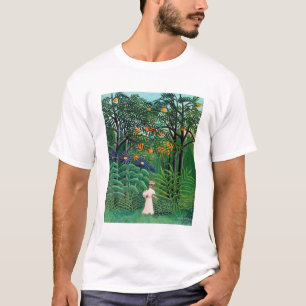 T-shirt Henri Rousseau - Une femme marche dans une forêt e