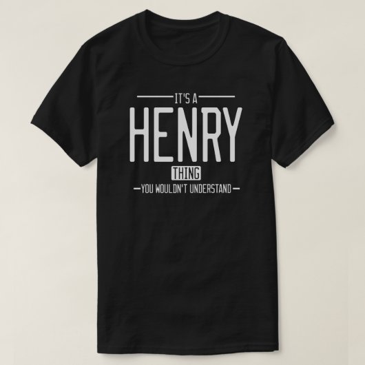 T-shirt Henry drôle nom de famille drôle (Design devant)