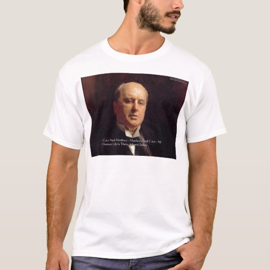 T-shirt Henry James "Monkeys & Cats" Citation de sagesse C (Devant)