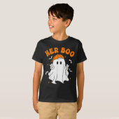 T-shirt Her Boo & His Boo Funny Matching Halloween Cou (Devant entier)