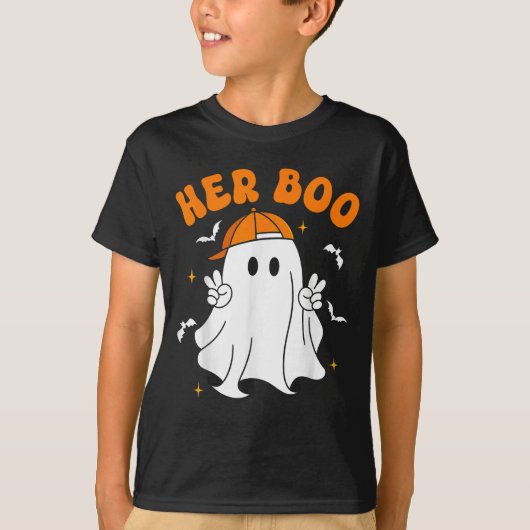 T-shirt Her Boo & His Boo Funny Matching Halloween Cou (Devant)