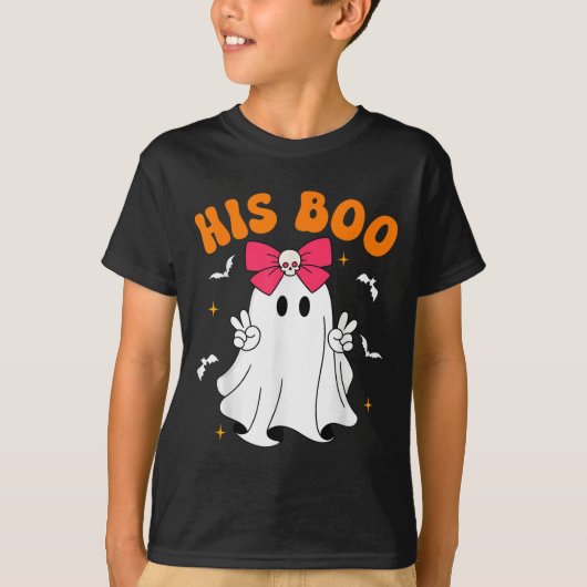 T-shirt Her Boo & His Boo Funny Matching Halloween Cou (Devant)