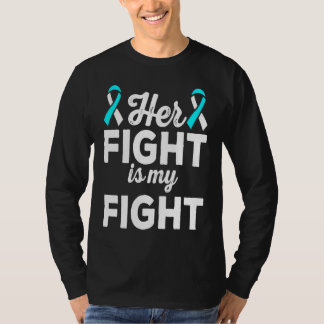 T-shirt Her Fight is My Fight Dysautonomia Awareness Ribbo