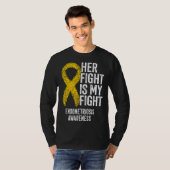 T-shirt Her Fight Is My Fight Endometriosis Awareness (Devant entier)