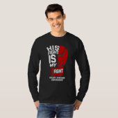 T-shirt Her Fight Is My Fight Heart Disease Warrior Fighte (Devant entier)