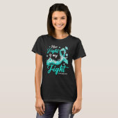 T-shirt Her Fight Is My Fight PCOS Awareness (Devant entier)