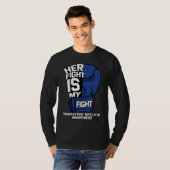 T-shirt Her Fight Is My Fight Transverse Myelitis Warrior (Devant entier)