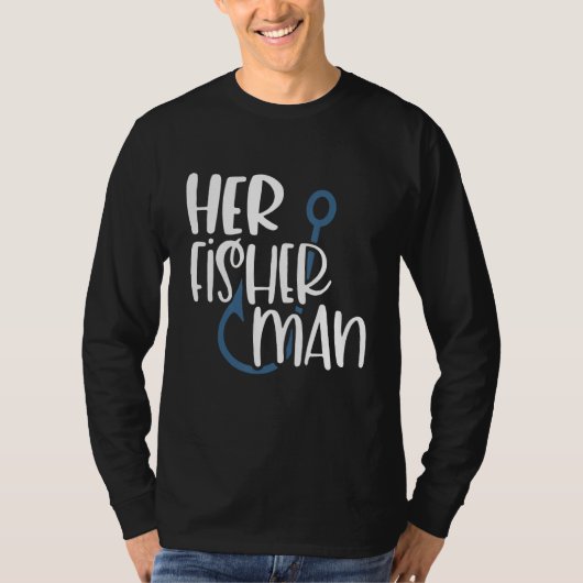 T-shirt Her Fisherman His Greatest Catch Couple Matching M (Devant)