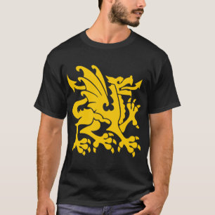 T-shirt Heraldic Dragon 01 - Ambre