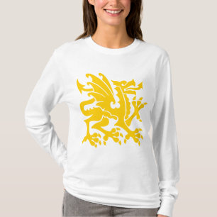 T-shirt Heraldic Dragon 01 - Ambre