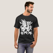 T-shirt Heraldic Dragon 01 - Blanc (Devant entier)