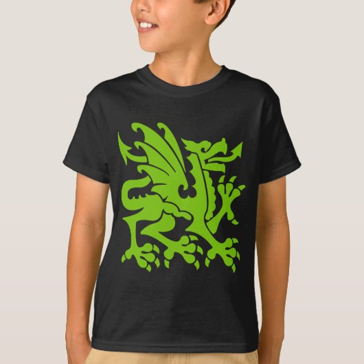 T-shirt Heraldic Dragon 01 - Martian Green (Devant)