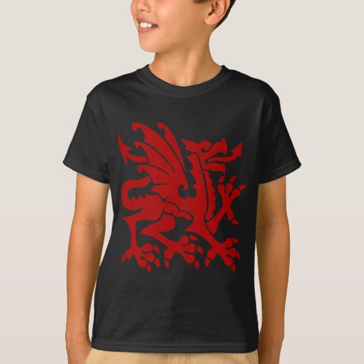 T-shirt Heraldic Dragon 01 - Ruby Red (Devant)