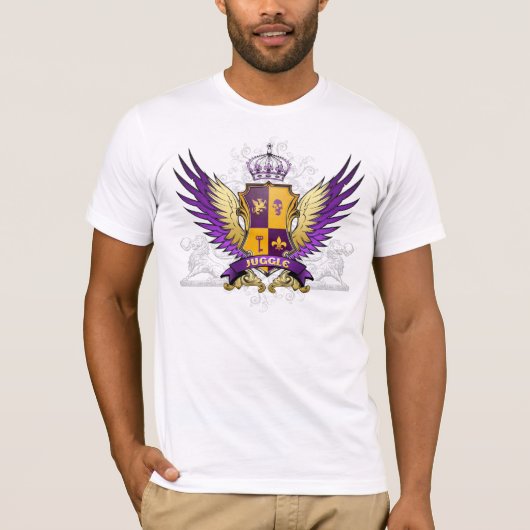 T-shirt héraldique de Juggle.com (Devant)