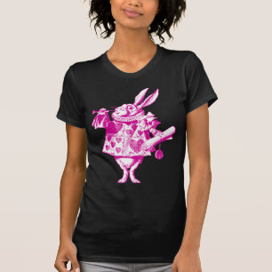 T-shirt Héraut de lapin blanc rose