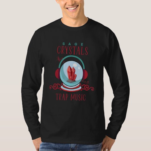 T-shirt Herbal Chakras And Healing Or Sage Crystals And Tr (Devant)