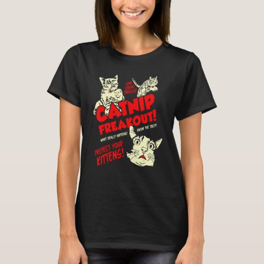 T-shirt Herbe à chat folie (Devant)