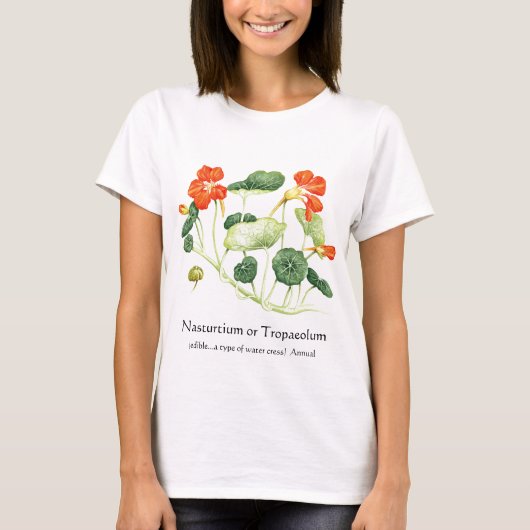 T-shirt Herbe - Série de jardins - Nasturtium (Devant)