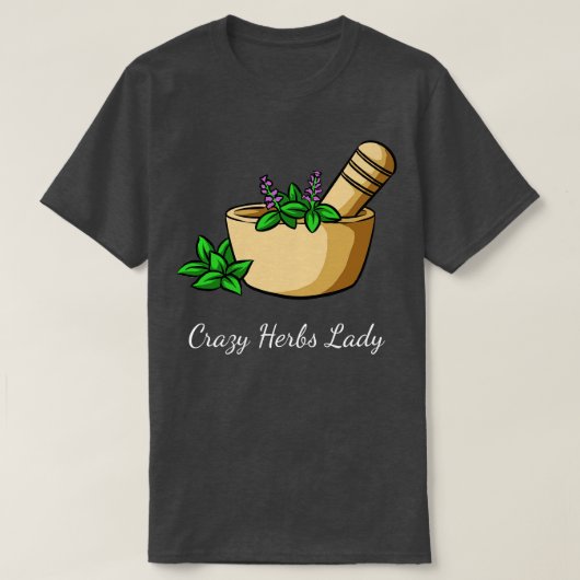 T-shirt Herbes Crazy Herbes Lady (Design devant)