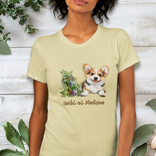 T-shirt Herbes de Corgi comme médicament
