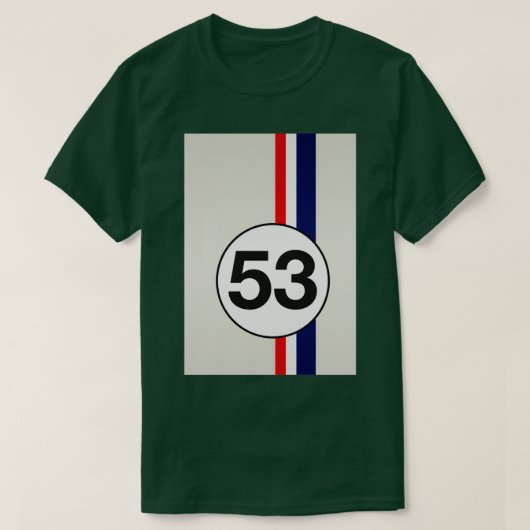 T-shirt Herbie 53 Bandes de course (Design devant)